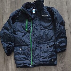 Columbia Kids Puffer Jacket in Navy and Green